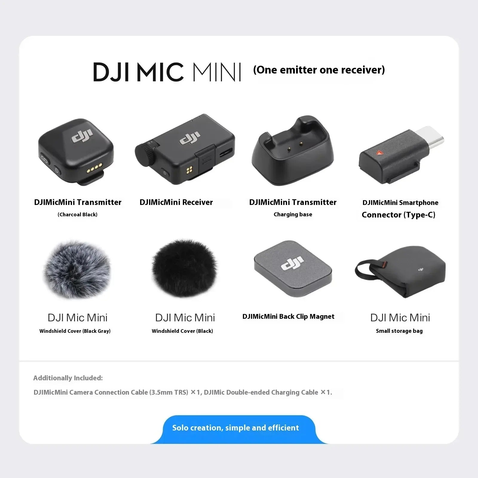 DJI Mic Mini(2TX+1 RX+Charging Case)