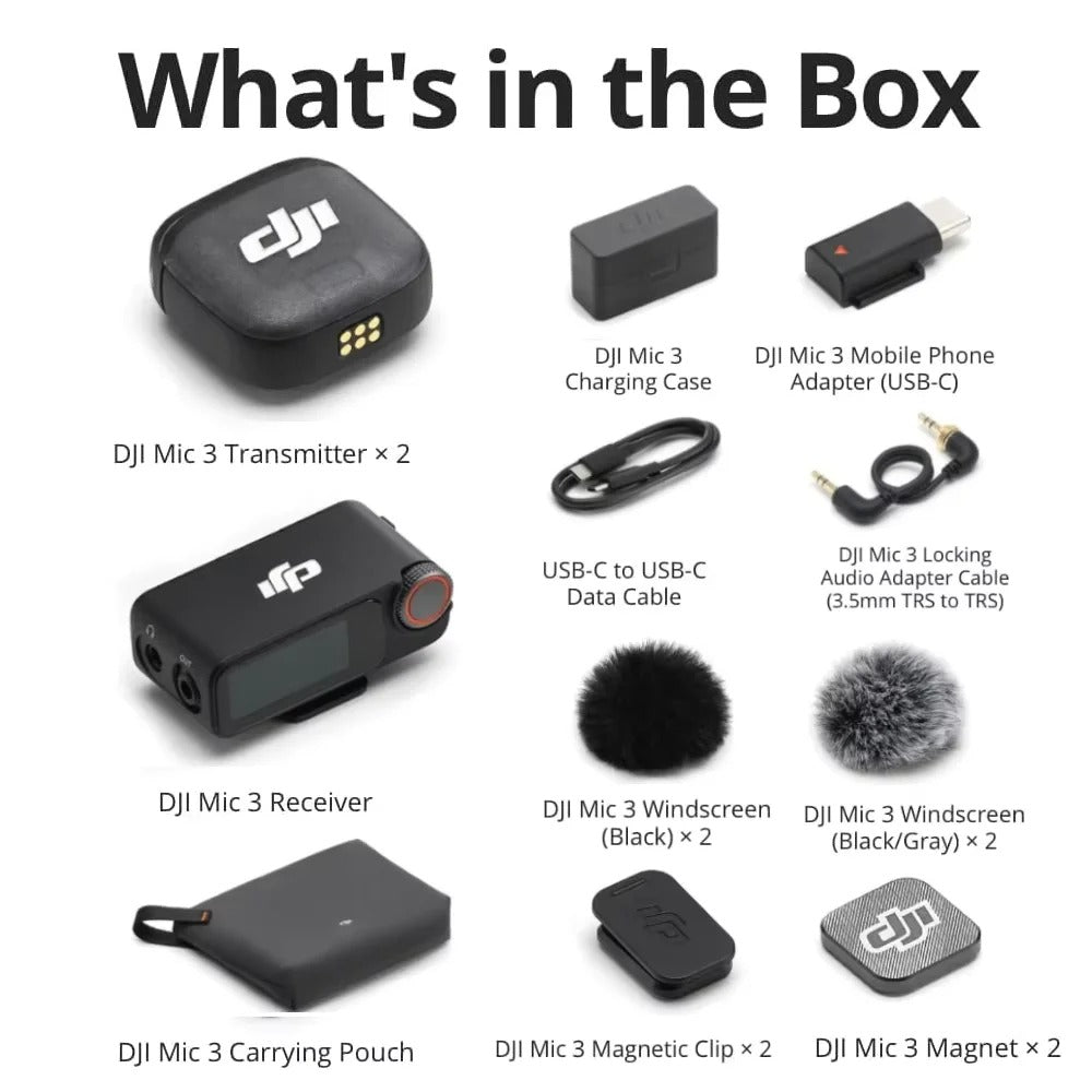 DJI Mic 3(2TX+1 RX+Charging Case)